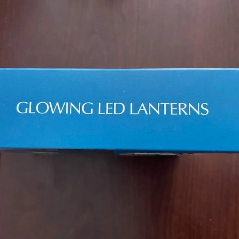 NEW Glowing LED Lanterns with Floating Flameless LED Candles 4pc PASTEL FLORALS